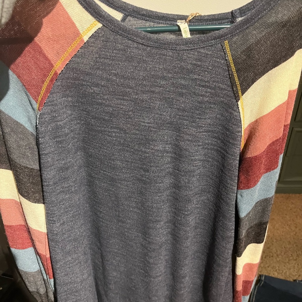 Lime and Chili, Size S, Blue/Grey with Stripes